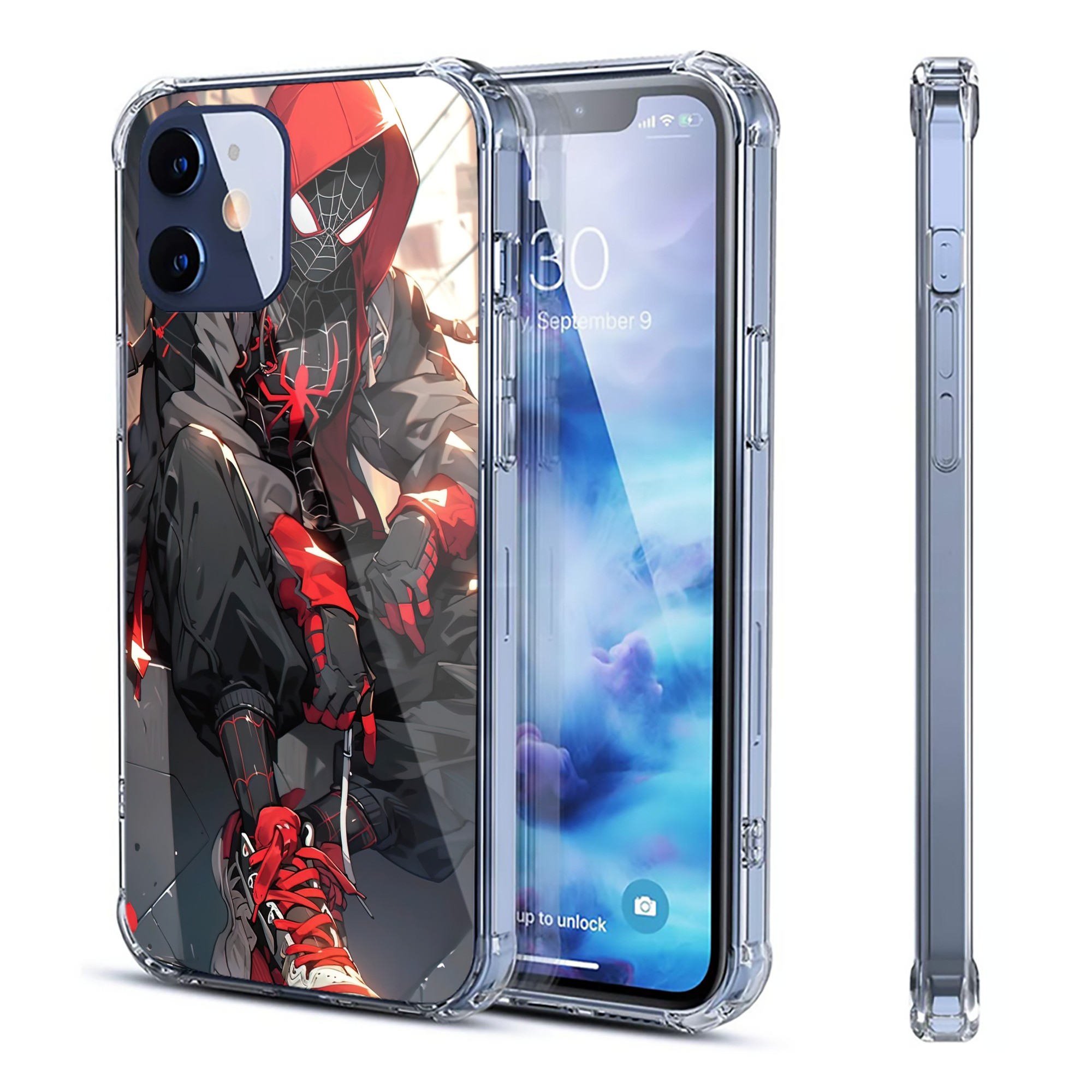 （画像用） Spider Man スパイダーマン 【iPhone 12シリーズ対応】透明スマホケース（クリアソフトケース）